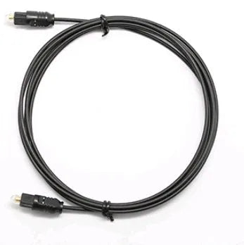 OD2.2 optical digital audio cable with TOSLINK connectors on a white background.
