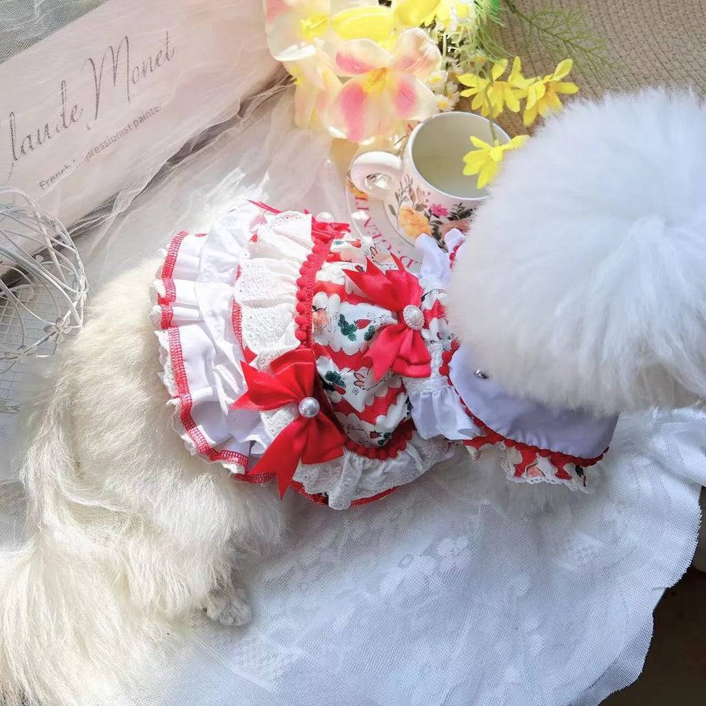 Rabbit skirt design princess style dog dress for small breed dogs
