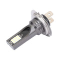 Single H7 LED fog light bulb with white housing and 12 visible SMD LEDs, packaged in an electrostatic bag.