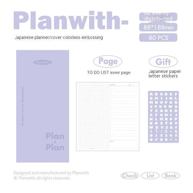 Embossed simple visual daily meter book with paper cover and 80 sheets of white cow paper for utility tracking