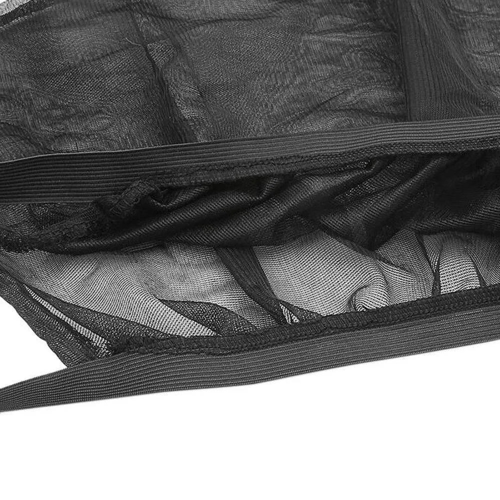 Four-piece car side window sunshades with mesh fabric for front and rear windows