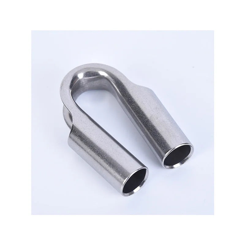 Stainless steel chicken heart-shaped round sleeve ring for industrial fastening applications.