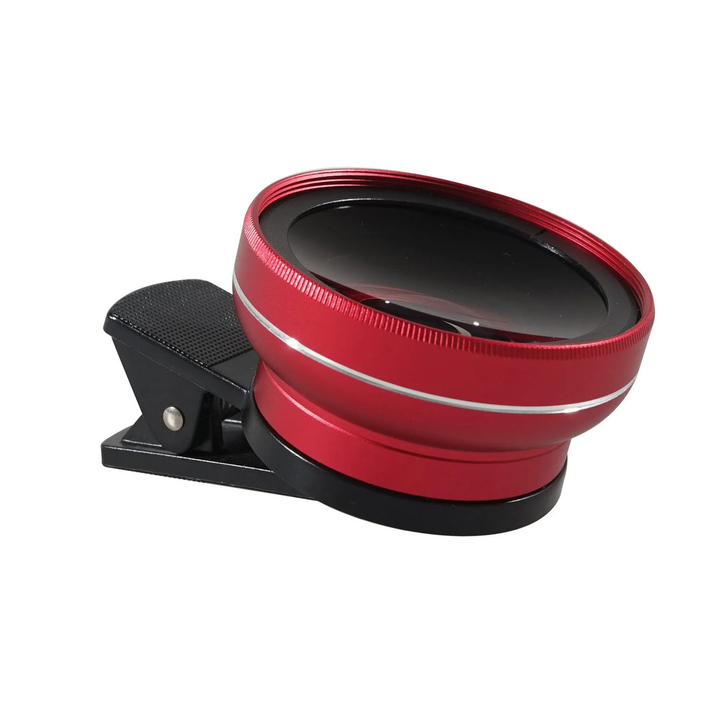 LIEQI 0.45X wide angle and macro external lens for mobile phone camera in silver finish