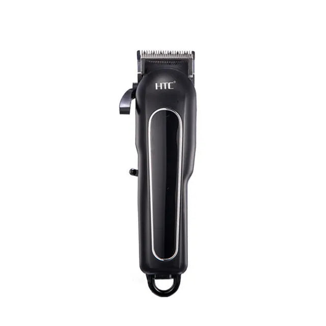 Professional digital electric hair clipper kit with brushless motor, charger, combs, and lubricating oil in black, red, or white.