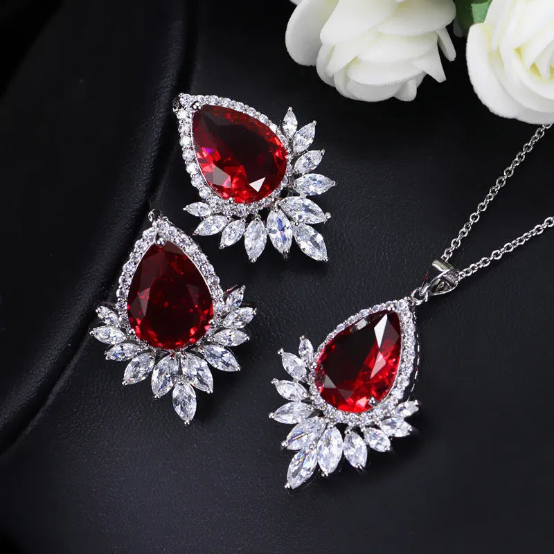 AAA jewellery chain set for bridal banquets in blue, red and white colour options