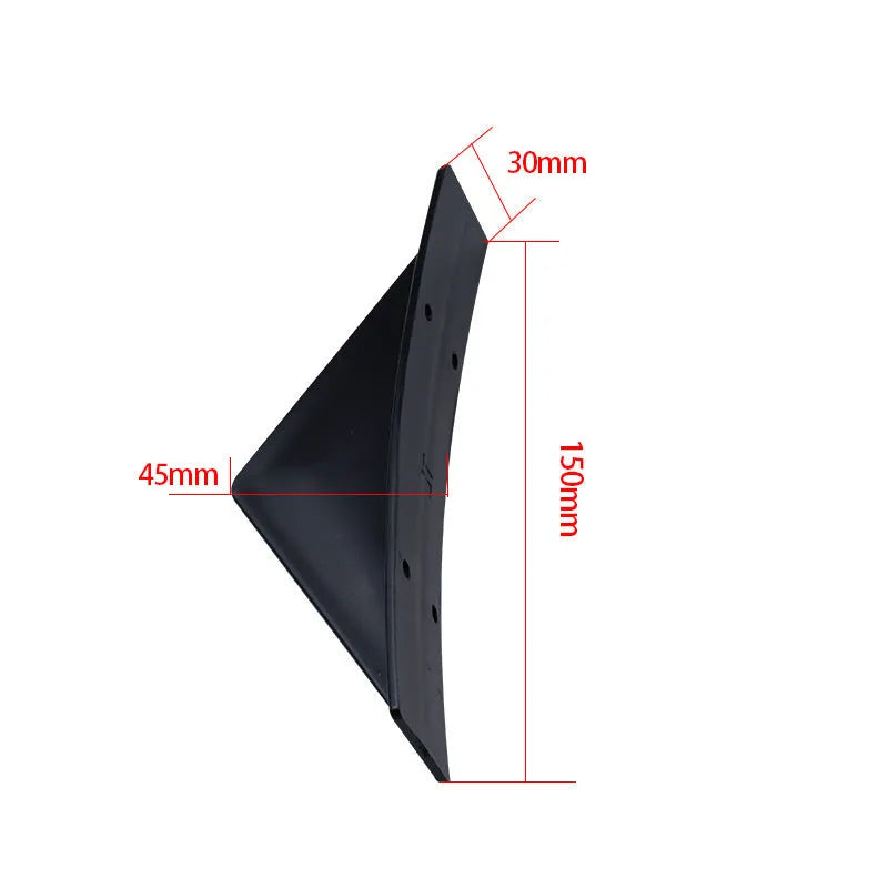 15cm universal triangle rear spoiler in ABS plastic with carbon fibre finish for general motors vehicles