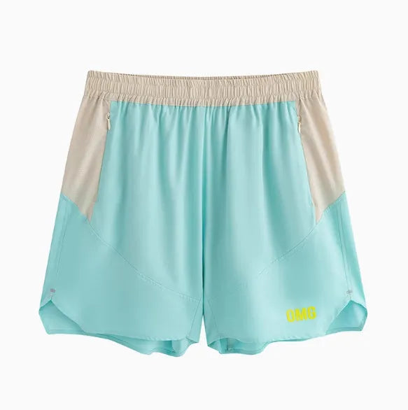 Men's loose hipp lifting workout shorts in dark rock ash colour with elastic waist