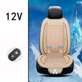 Car ventilation seat cushion in black colour showing 60x60cm dimensions with power connection