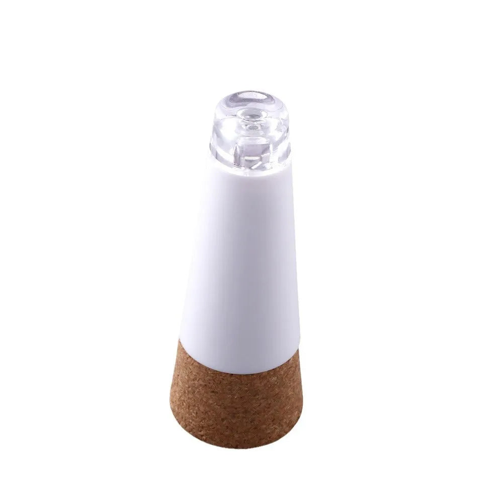 White plastic rechargeable LED bottle cap cork light for decoration