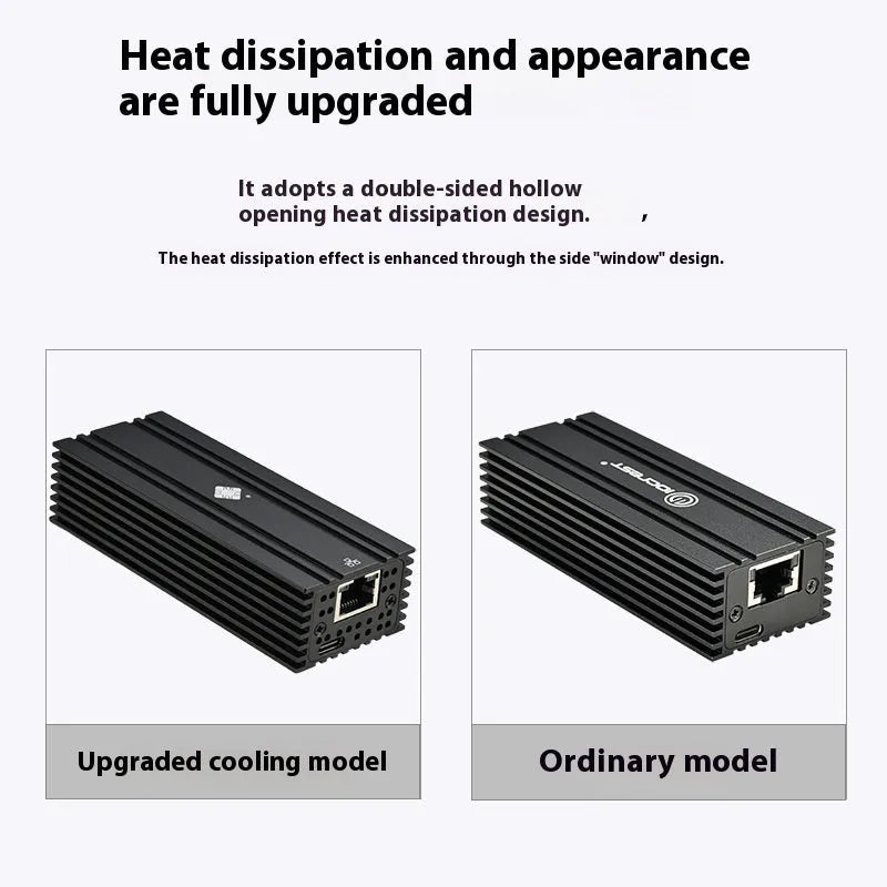 Black Leyu USB4 to 10 Gigabit Ethernet adapter with RJ45 port and cable for Thunderbolt 3 and 4 laptops