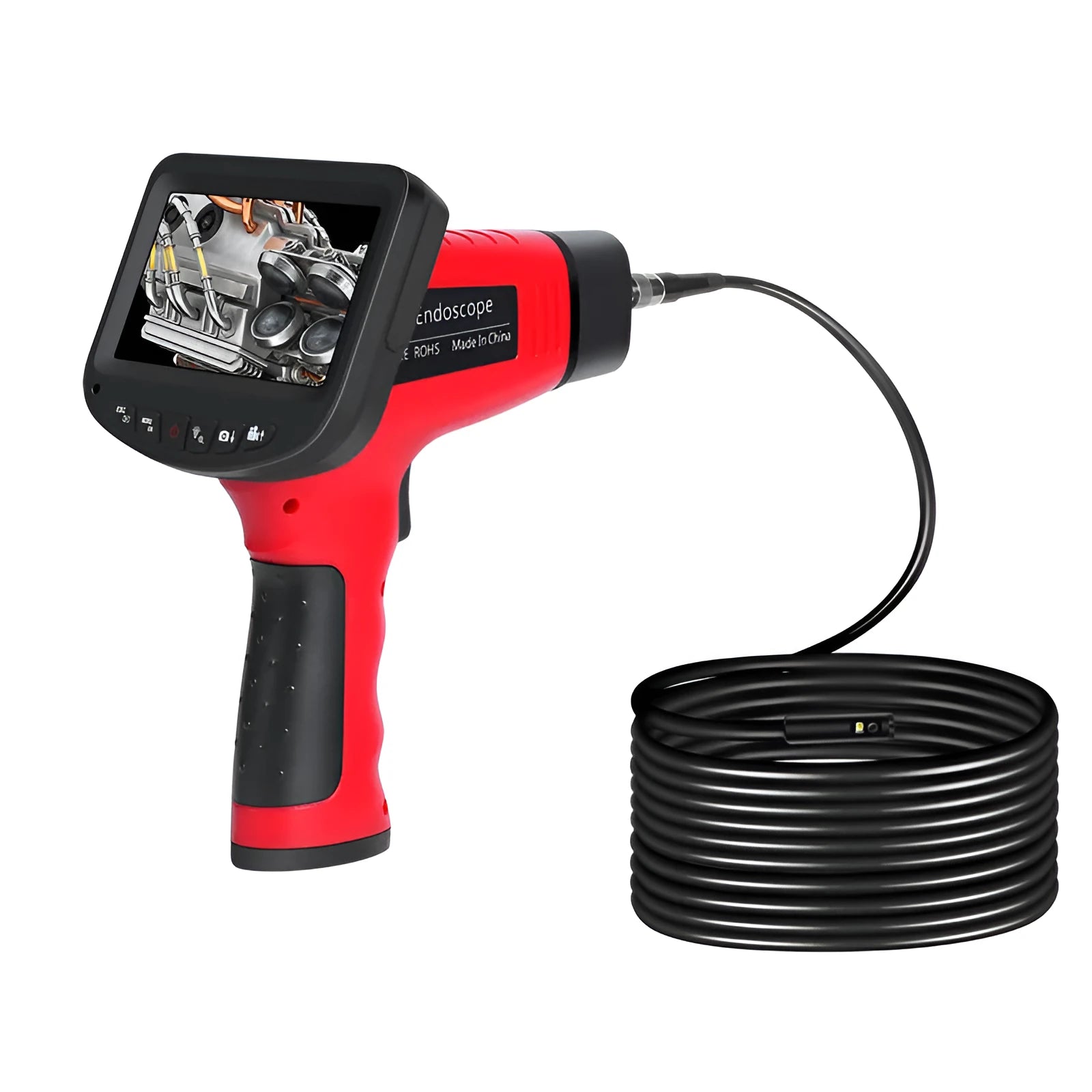 8.5mm dual-lens endoscope inspection camera with snake pipeline and hard wire cable options