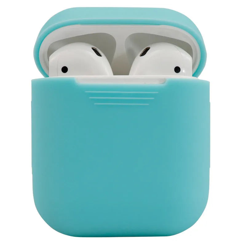 Silicone protective case cover for Apple AirPods 2 wireless earbuds in multiple colour options