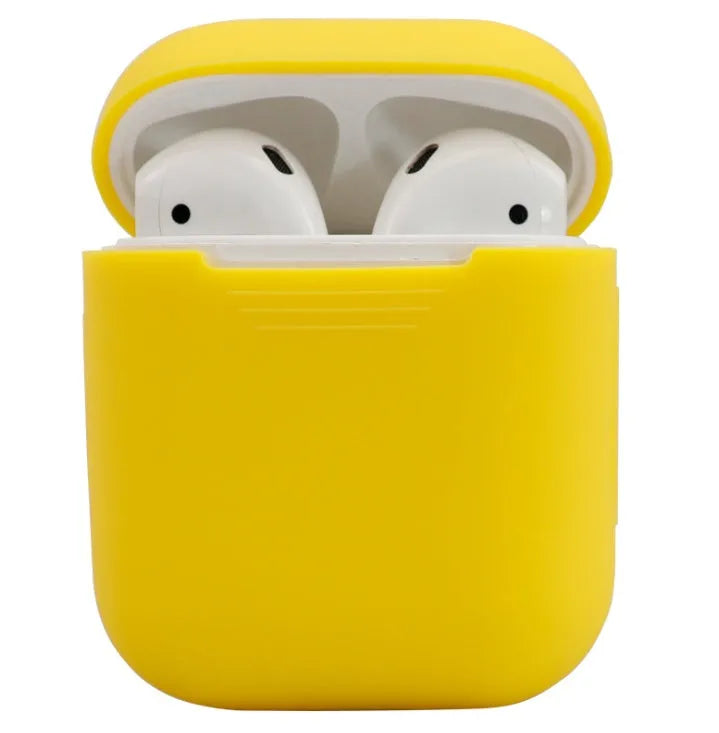 Silicone protective case cover for Apple AirPods 2 wireless earbuds in multiple colour options