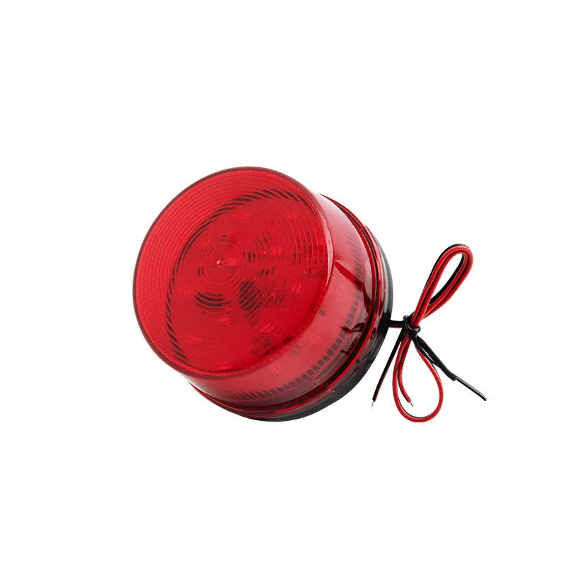 Small 24V warning alarm light with rotating strobe and 105dB siren in red yellow blue green colour options