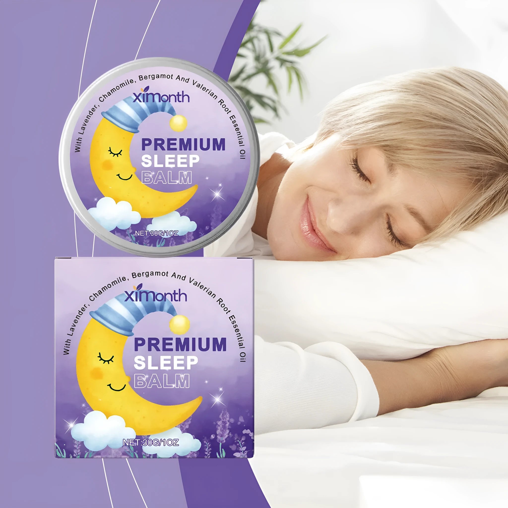 30g jar of Sleep Goodnight cream with lavender and chamomile for night application