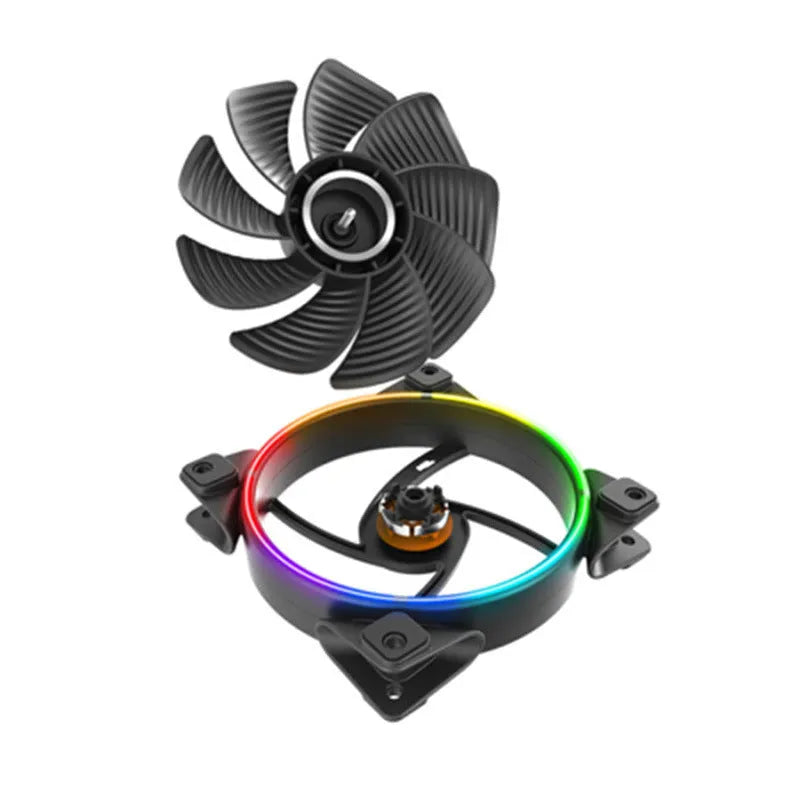 Three black 120mm fully addressable RGB PC case fans with hydraulic bearings for computer cooling
