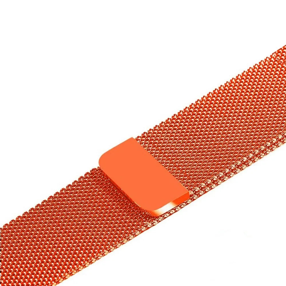 Apple Watch stainless steel mesh strap with magnetic clasp in silver, black, gold and rose gold