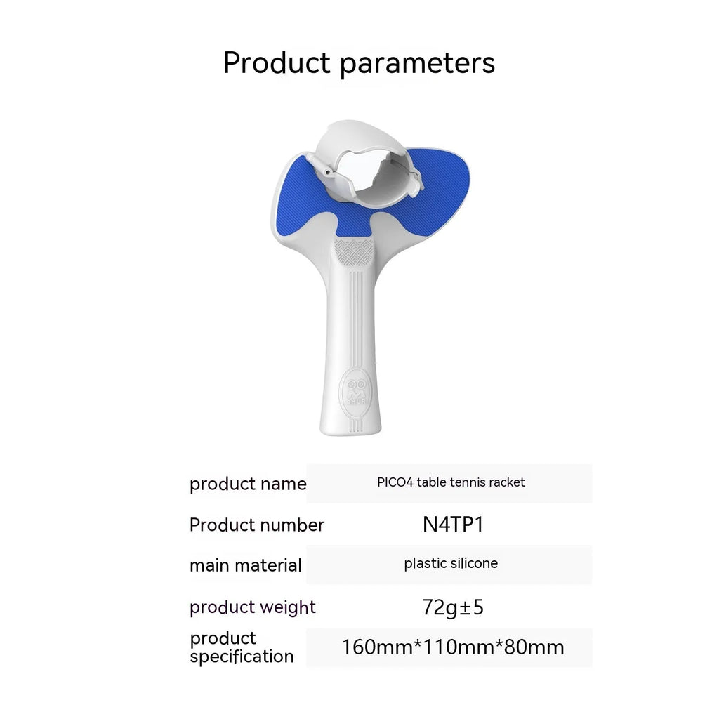 Red and blue Pico 4 controller table tennis hand grip accessory