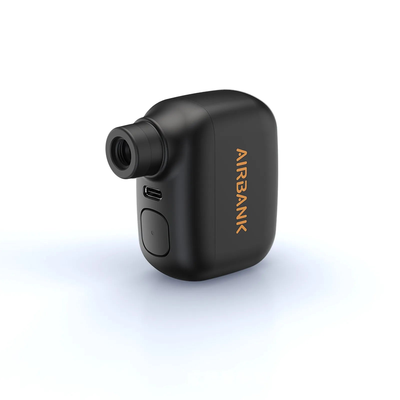 AS100 black electric bicycle pump with USB charging cable and waterproof bag