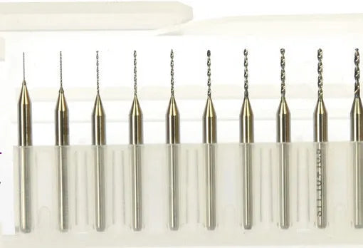 Imported tungsten steel micro engraving bit set for precision electronics and hardware machining.