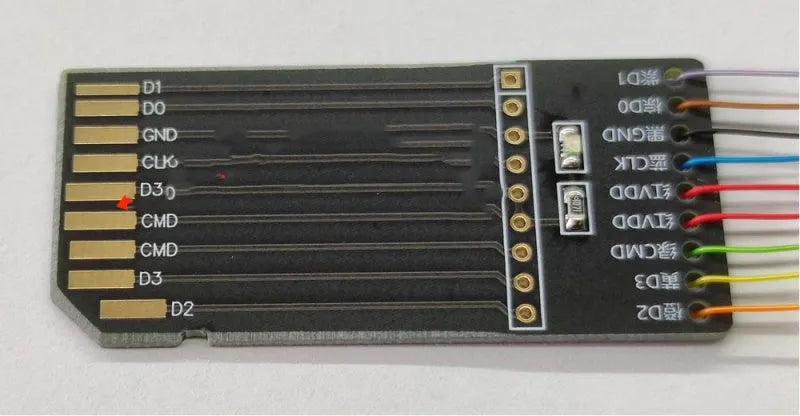 EMMC read and write tool for automotive audio host maintenance on BMW, Mercedes, Audi, and Porsche vehicles.