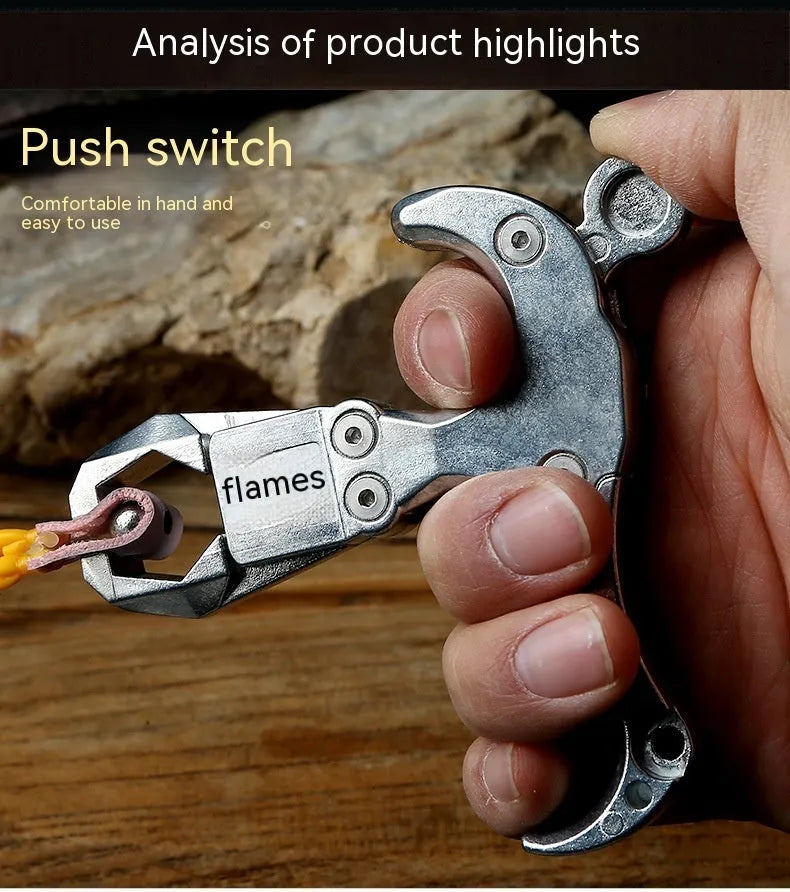 Alloy archery release aid with two-axis harpoon clip mechanism shown in detail