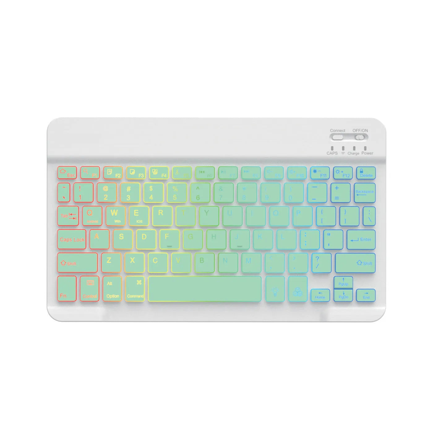 10-inch colourful backlit Bluetooth keyboard for tablets in various colour options