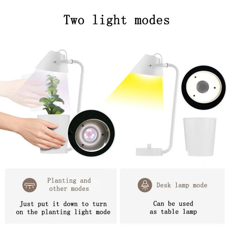 White plastic desktop hydroponic container for soilless plant growth