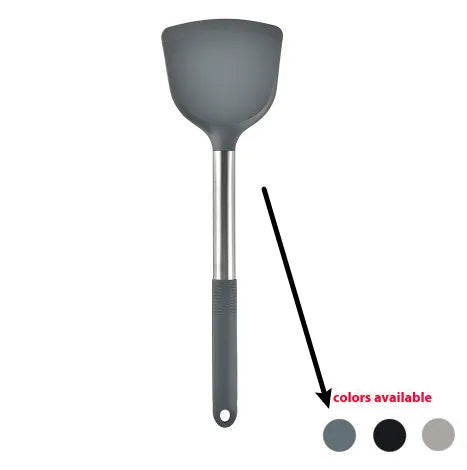 12-piece silicone kitchen utensil set with storage bucket in black, including ladle, spatula, claw tools and egg beater
