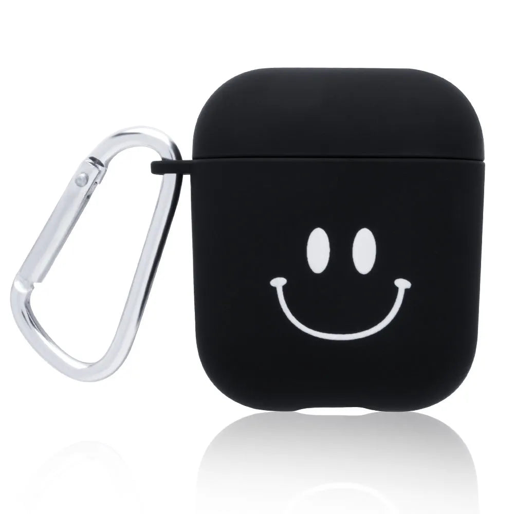 A hard PC back cover case for AirPods in various colours and decorative styles.