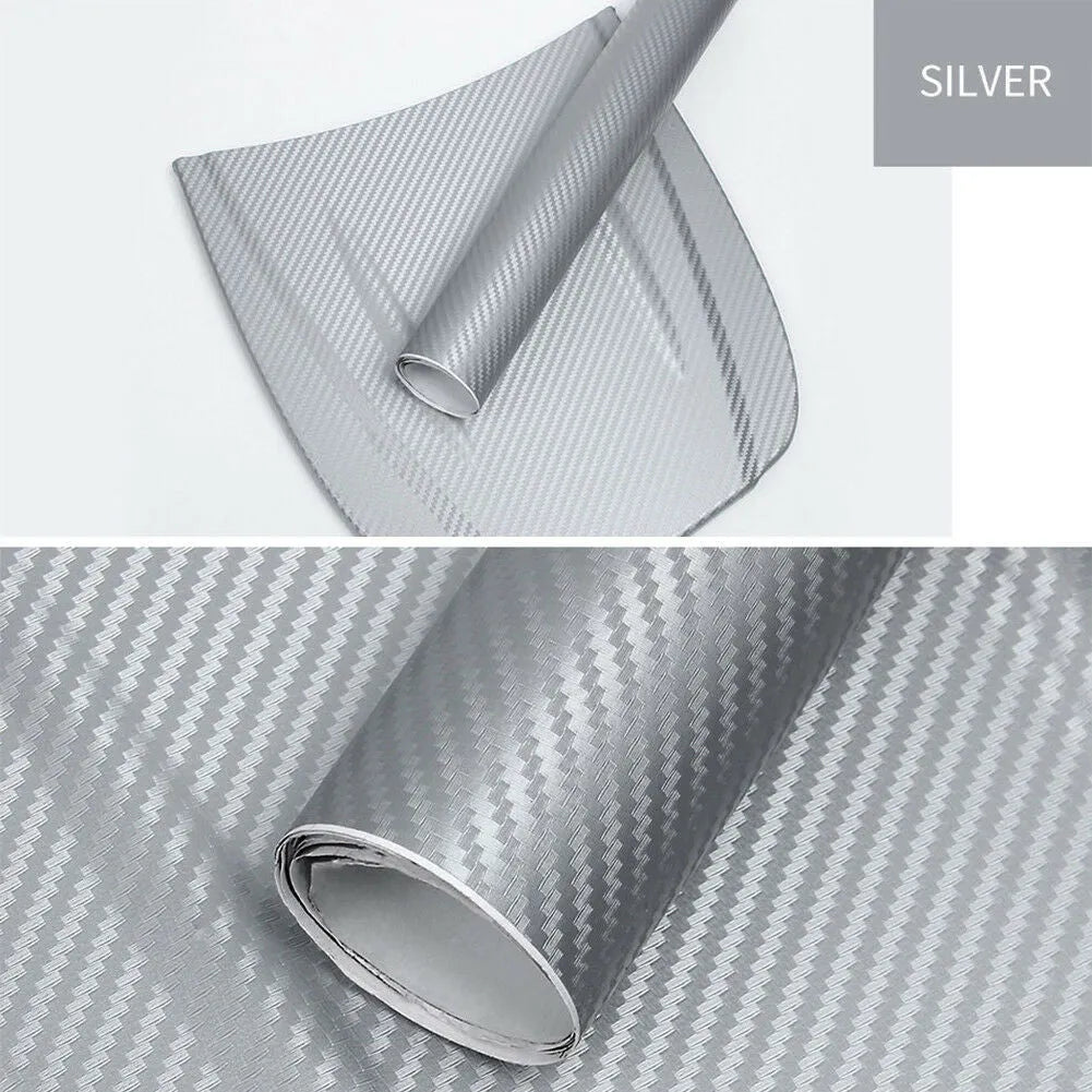 3D carbon fibre stickers roll in multiple colours for car decoration