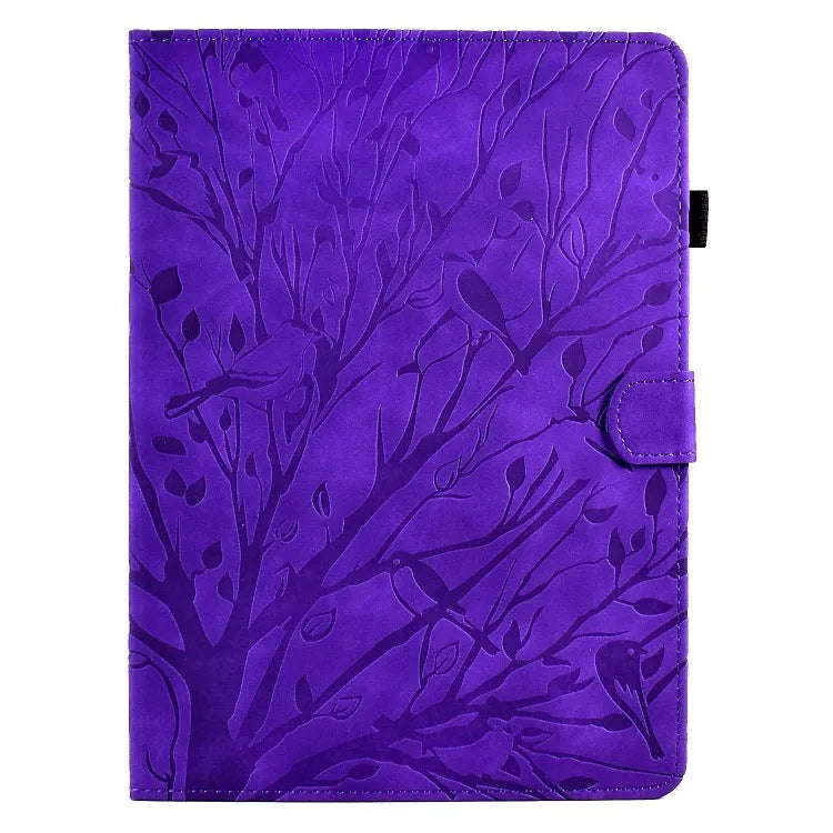 Imitation leather tablet protective case with bracket in business style, shown in black colour