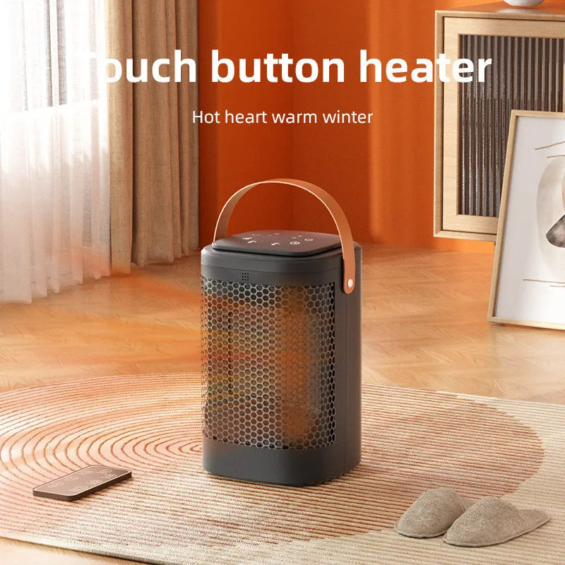 White PTC air heater with touch screen display and remote control for 11-20sqm rooms