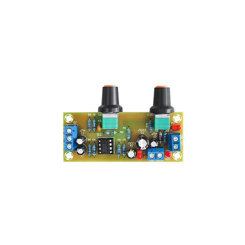 Single power supply 10-24V bass boost front stage audio board on FR-4 fiberglass PCB