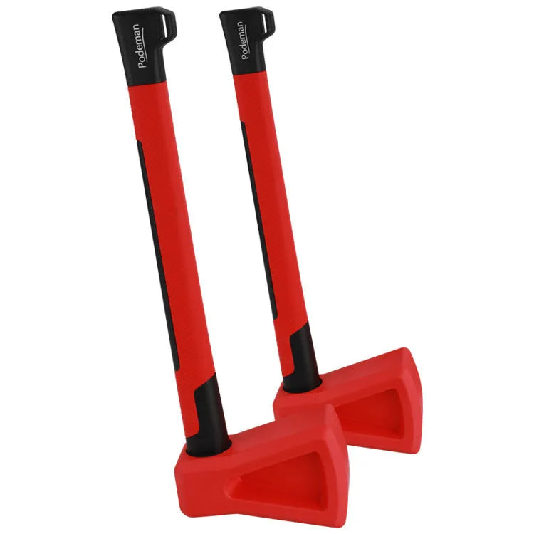 Red plastic home fitness axe muscle trainer for strength training exercises