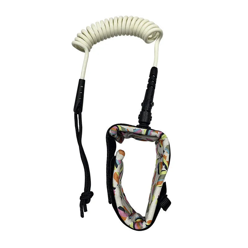 Surfboard wrist leash made from pulp rope with 50kg load capacity and high elasticity