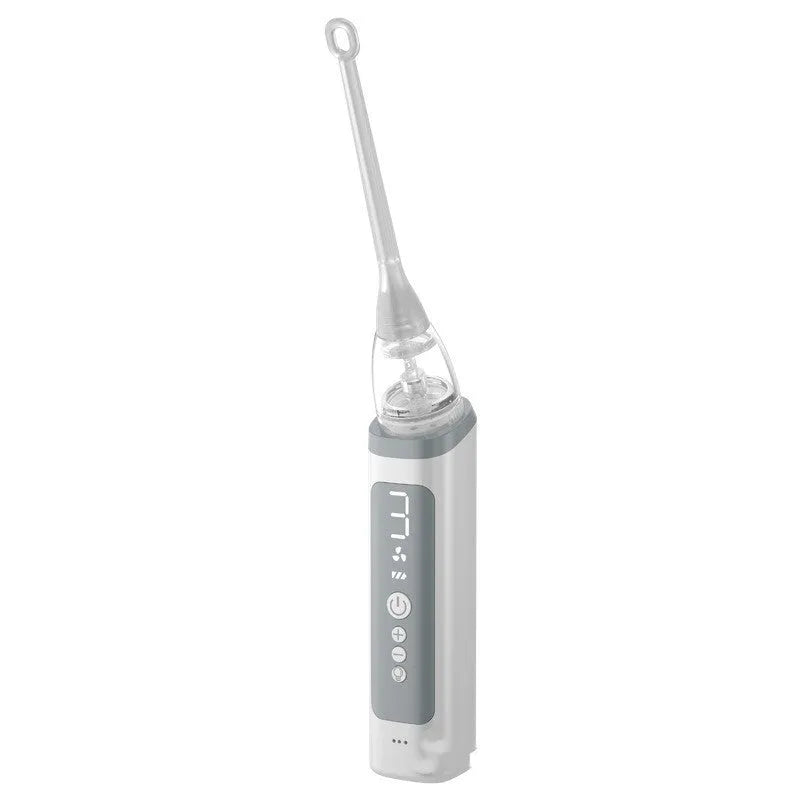 Milky white tonsil stone extractor with stainless steel tips for oral calculus removal