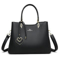 Women's PU shoulder messenger bag with multi-layer compartments in various colour options