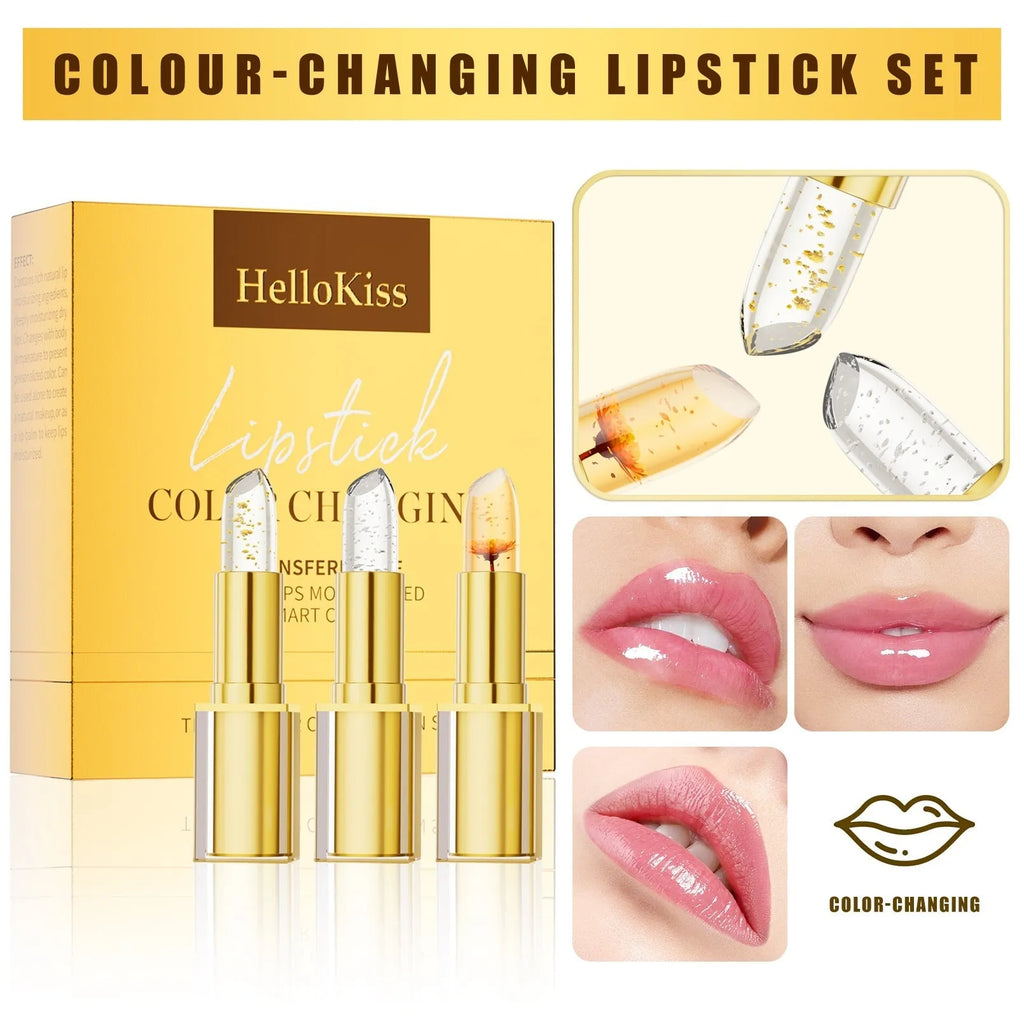 Anti-smudge gilding warm colour-changing lipstick in 3.5g single stick packaging