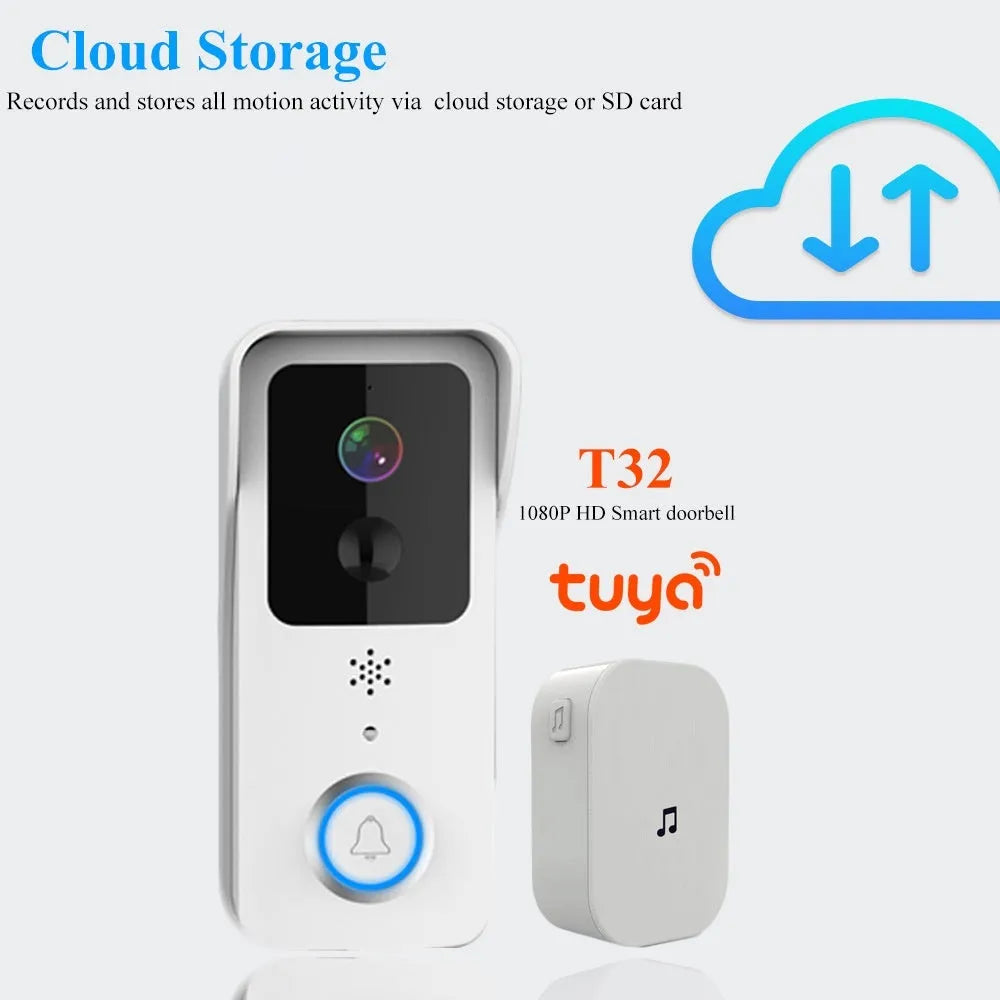 Waterproof smart home visual doorbell with HD video capability and remote app access