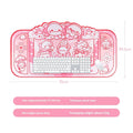 Hexagonal dragon crane machine anime cartoon design on large grey cloth mouse pad with wrist support