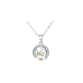 Sun moon tooth couple necklace for men and women with copper pendant and cross chain style