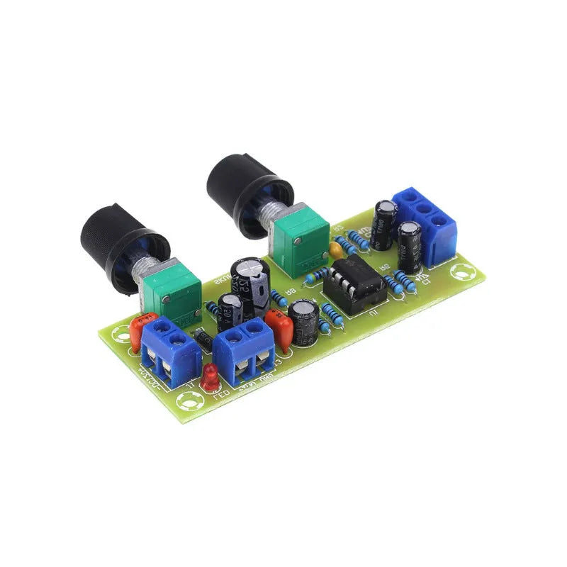 Single power supply 10-24V bass boost front stage audio board on FR-4 fiberglass PCB