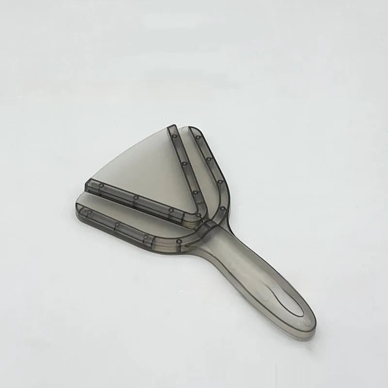 Red adjustable telescopic can and bottle opener with non-slip plastic handle on a white background.