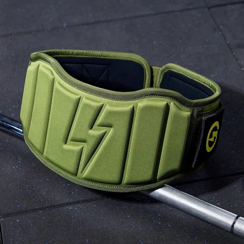 Abdominal exercising waist protection belt for weightlifting and power training