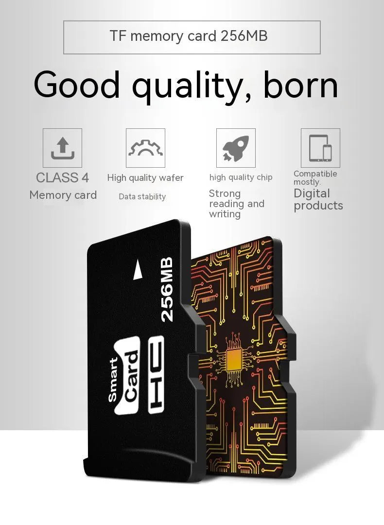 A single 256MB TF memory card on a white background.