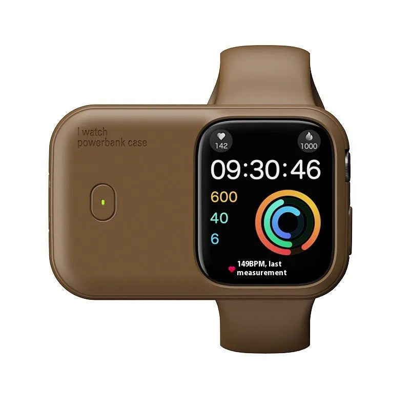 Apple Watch portable wireless charging case power bank with silicone protective case