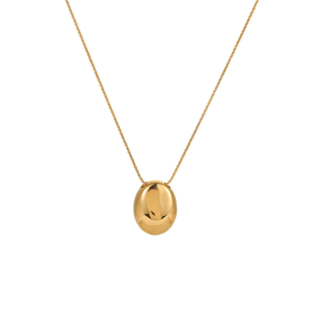 Gold geometric pendant necklace on adjustable 41-50cm chain with 18K plating