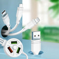 PDPVC mobile phone charging cable with multiple USB interfaces and 1.2 metre length