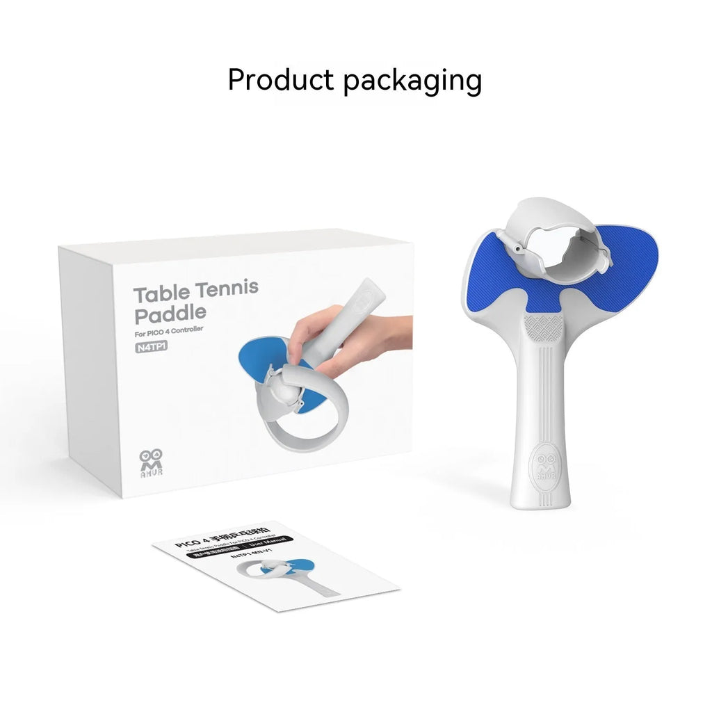 Red and blue Pico 4 controller table tennis hand grip accessory